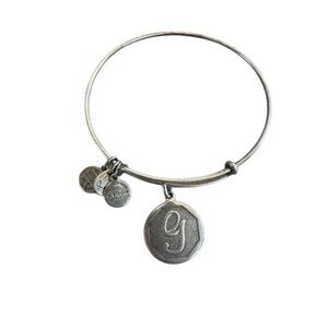 Alex and Ani Silver G Initial Charm Bracelet